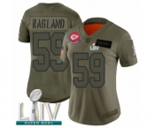 Women's Kansas City Chiefs #59 Reggie Ragland Limited Olive 2019 Salute to Service Super Bowl LIV Bound Football Jersey