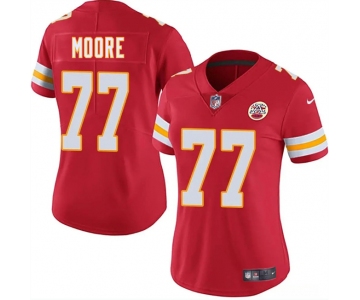 Women's Kansas City Chiefs #77 Jaylon Moore Red 2025 Vapor Untouchable Limited Stitched Jersey