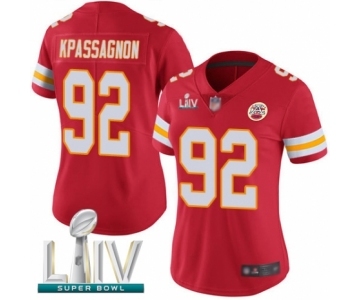 Women's Kansas City Chiefs #92 Tanoh Kpassagnon Red Team Color Vapor Untouchable Limited Player Super Bowl LIV Bound Football Jersey