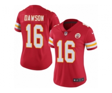 Women's Nike Kansas City Chiefs #16 Len Dawson Limited Red Rush NFL Jersey