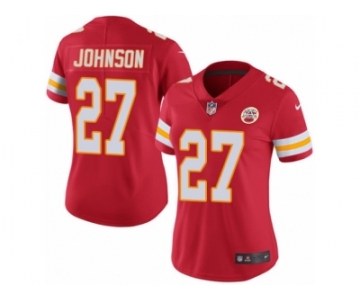 Women's Nike Kansas City Chiefs #27 Larry Johnson Limited Red Rush NFL Jersey