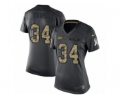 Women's Nike Kansas City Chiefs #34 Knile Davis Limited Black 2016 Salute to Service NFL Jersey