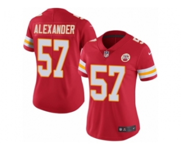 Women's Nike Kansas City Chiefs #57 D.J. Alexander Limited Red Rush NFL Jersey