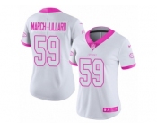 Women's Nike Kansas City Chiefs #59 Justin March-Lillard Limited White Pink Rush Fashion NFL Jersey