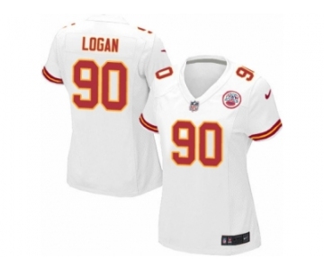Women's Nike Kansas City Chiefs #90 Bennie Logan Limited White NFL Jersey