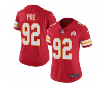 Women's Nike Kansas City Chiefs #92 Dontari Poe Limited Red Rush NFL Jersey