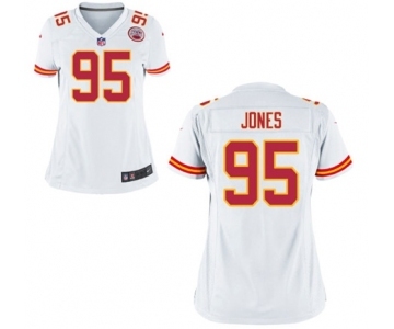 Women's Nike Kansas City Chiefs #95 Chris Jones White NFL Jersey