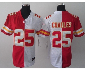 nike women nfl jerseys kansas city chiefs #25 charles white-red[nike split]