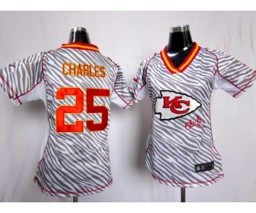 nike women nfl jerseys kansas city chiefs #25 charles[fem fan zebra]