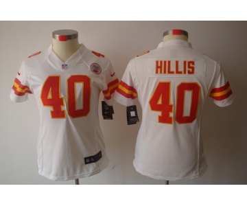 nike women nfl jerseys kansas city chiefs #40 hillis white[nike limited]