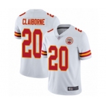 Youth Kansas City Chiefs #20 Morris Claiborne White Vapor Untouchable Limited Player Football Jersey