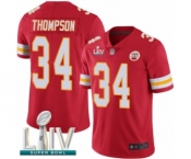 Youth Kansas City Chiefs #34 Darwin Thompson Red Team Color Vapor Untouchable Limited Player Super Bowl LIV Bound Football Jersey