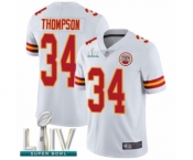 Youth Kansas City Chiefs #34 Darwin Thompson White Vapor Untouchable Limited Player Super Bowl LIV Bound Football Jersey