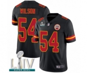 Youth Kansas City Chiefs #54 Damien Wilson Limited Black Rush Vapor Untouchable Super Bowl LIV Bound Football Jersey