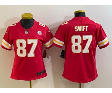 Youth Kansas City Chiefs #87 Taylor Swift Red 2023 F.U.S.E. Vapor Untouchable Limited Football Stitched Jersey