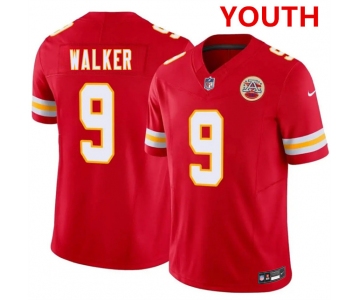 Youth Kansas city chiefs #9 kenneth walker iii red 2026 f.u.s.e. vapor untouchable limited stitched football jersey