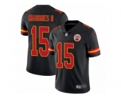 Youth Nike Kansas City Chiefs #15 Patrick Mahomes II Limited Black Rush NFL Jersey