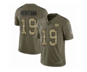 Youth Nike Kansas City Chiefs #19 Joe Montana Limited Olive Camo 2017 Salute to Service NFL Jersey