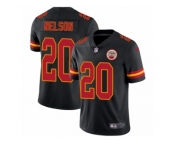Youth Nike Kansas City Chiefs #20 Steven Nelson Limited Black Rush NFL Jersey