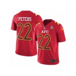 Youth Nike Kansas City Chiefs #22 Marcus Peters Limited Red 2017 Pro Bowl NFL Jersey