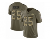 Youth Nike Kansas City Chiefs #25 Kenneth Acker Limited Olive Camo 2017 Salute to Service NFL Jersey
