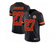 Youth Nike Kansas City Chiefs #27 Larry Johnson Limited Black Rush NFL Jersey