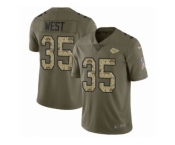 Youth Nike Kansas City Chiefs #35 Charcandrick West Limited Olive Camo 2017 Salute to Service NFL Jersey