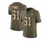 Youth Nike Kansas City Chiefs #61 Mitch Morse Limited Olive Gold 2017 Salute to Service NFL Jersey