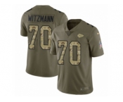 Youth Nike Kansas City Chiefs #70 Bryan Witzmann Limited Olive Camo 2017 Salute to Service NFL Jersey