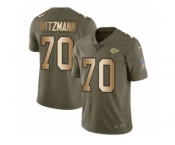 Youth Nike Kansas City Chiefs #70 Bryan Witzmann Limited Olive Gold 2017 Salute to Service NFL Jersey