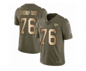 Youth Nike Kansas City Chiefs #76 Laurent Duvernay-Tardif Limited Olive Gold 2017 Salute to Service NFL Jersey
