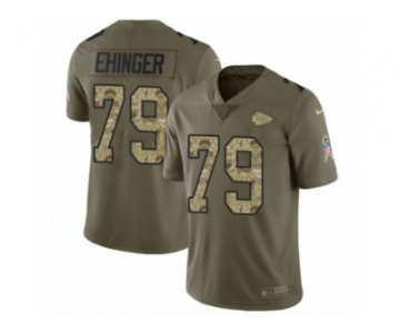 Youth Nike Kansas City Chiefs #79 Parker Ehinger Limited Olive Camo 2017 Salute to Service NFL Jersey