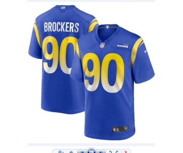 Los Angeles Rams #90 Michael Brockers  Blue 2021 Game Jersey