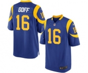 Men's Nike Los Angeles Rams #16 Jared Goff Game Royal Blue Alternate NFL Jersey