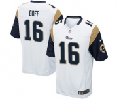 Men's Nike Los Angeles Rams #16 Jared Goff Game White NFL Jersey