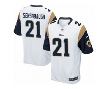 Men's Nike Los Angeles Rams #21 Coty Sensabaugh Game White NFL Jersey