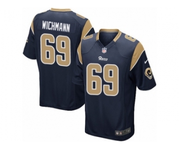 Men's Nike Los Angeles Rams #69 Cody Wichmann Game Navy Blue Team Color NFL Jersey
