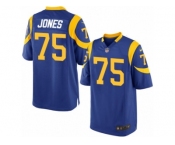 Men's Nike Los Angeles Rams #75 Deacon Jones Game Royal Blue Alternate NFL Jersey