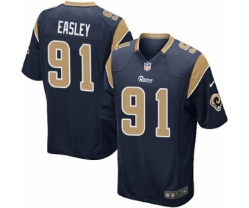 Men's Nike Los Angeles Rams #91 Dominique Easley Game Navy Blue Team Color NFL Jersey
