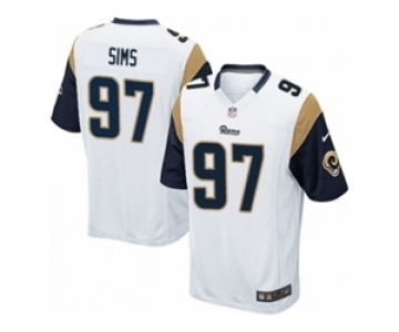 Men's Nike Los Angeles Rams #97 Eugene Sims Game White NFL Jersey