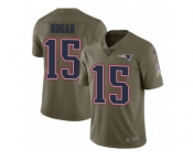 Men Nike New England Patriots #15 Chris Hogan Limited Olive 2017 Salute to Service NFL Jersey