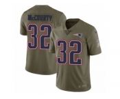 Men Nike New England Patriots #32 Devin McCourty Limited Olive 2017 Salute to Service NFL Jersey