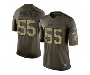 Men Nike New England Patriots #55 Cassius Marsh Limited Green Salute to Service NFL Jersey