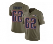 Men Nike New England Patriots #62 Joe Thuney Limited Olive 2017 Salute to Service NFL Jersey