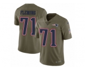 Men Nike New England Patriots #71 Cameron Fleming Limited Olive 2017 Salute to Service NFL Jersey