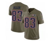 Men Nike New England Patriots #83 Dwayne Allen Limited Olive 2017 Salute to Service NFL Jersey