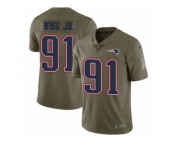 Men Nike New England Patriots #91 Deatrich Wise Jr Limited Olive 2017 Salute to Service NFL Jersey
