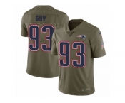 Men Nike New England Patriots #93 Lawrence Guy Limited Olive 2017 Salute to Service NFL Jersey