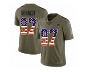 Men Nike New England Patriots #97 Alan Branch Limited Olive USA Flag 2017 Salute to Service NFL Jersey