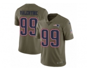 Men Nike New England Patriots #99 Vincent Valentine Limited Olive 2017 Salute to Service NFL Jersey